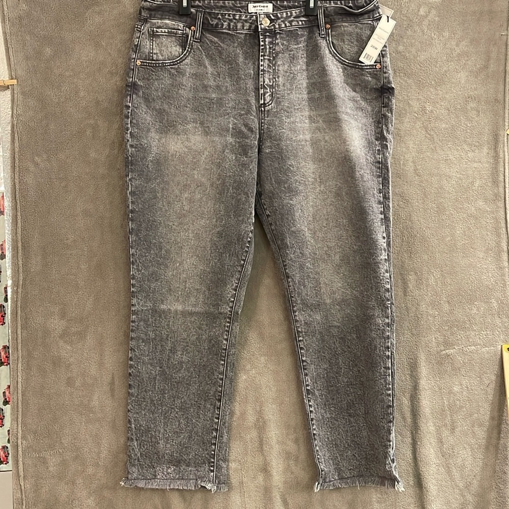 NWT Juicy Couture Venice Straight Leg Jeans Grey Marble Women’s Sz 20W‎ 5 pocket